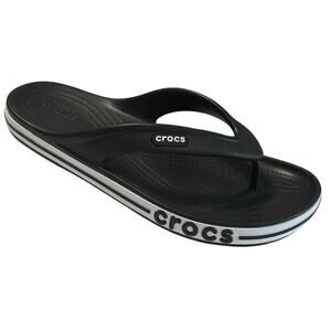 Crocs Flip Flops Men Sandals Black-White Water Friendly Lightweight SZ/ M 10-W12